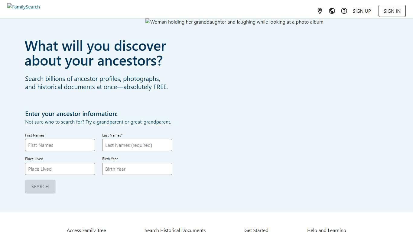 Find your family. Free Genealogy Archives